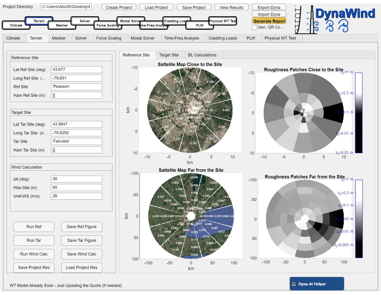 Terrain & roughness — satellite context and roughness patch zoning